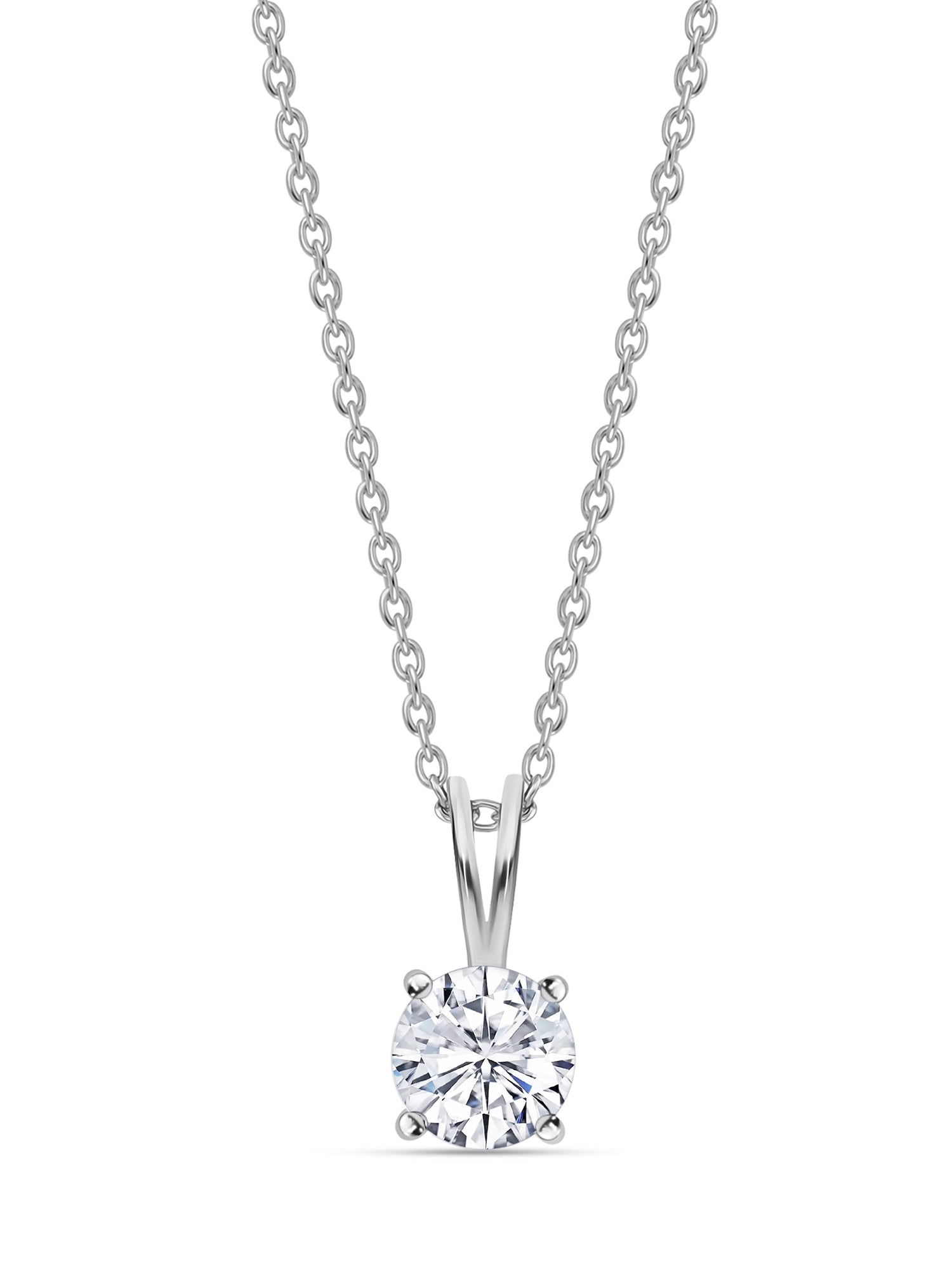 Daily Wear 2 Carat Silver Solitaire Pendant