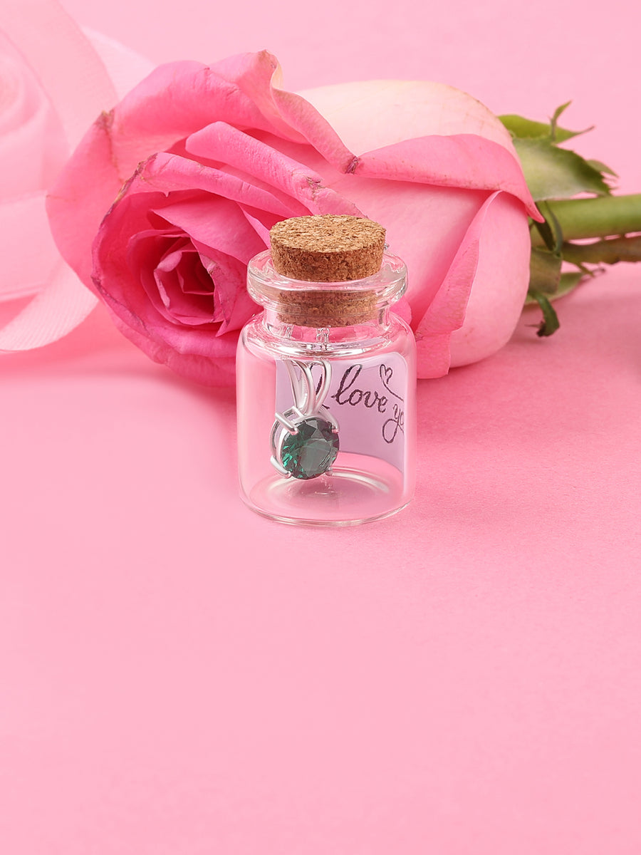 2 Carat Emerald Solitaire Necklace