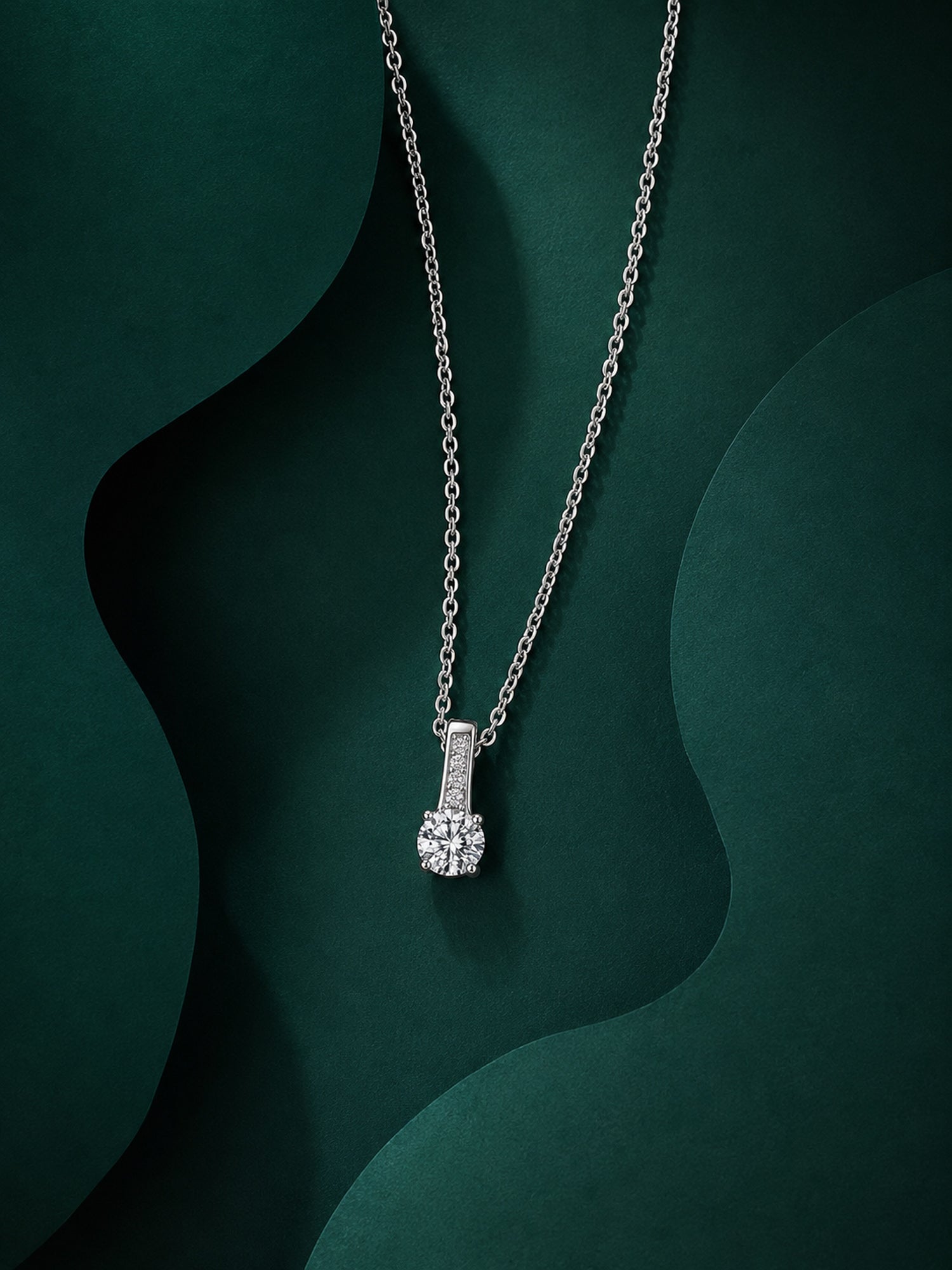0.5 Carat American Diamond Solitaire Pendant For Women