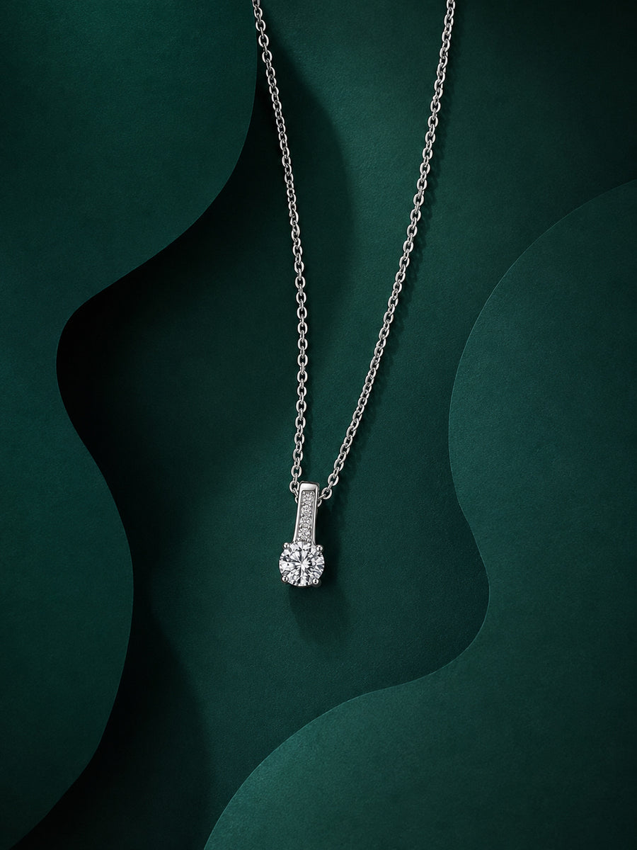 0.5 Carat American Diamond Solitaire Pendant For Women