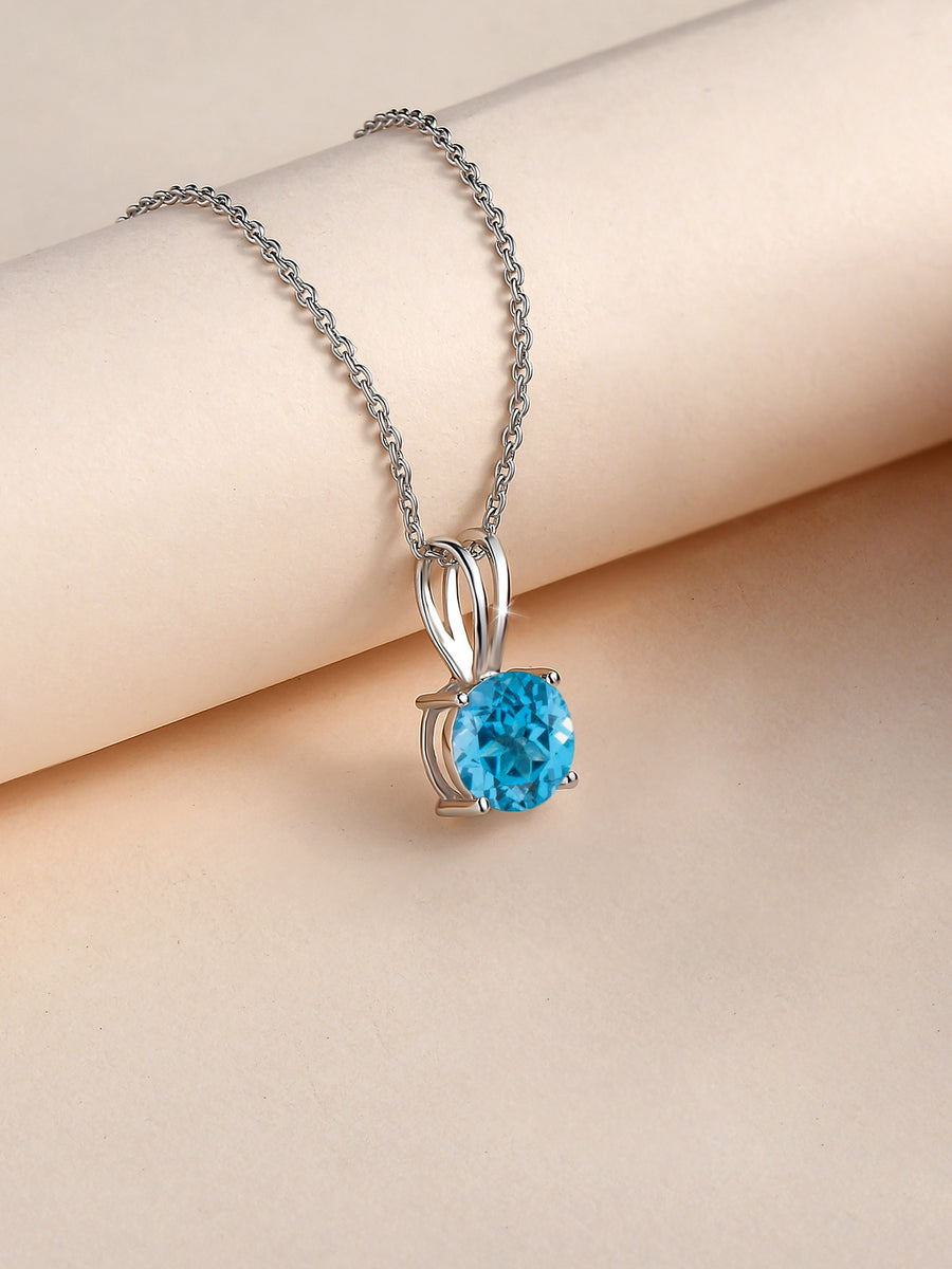 Spectacular Blue Topaz Pendant Necklace Shop Online – Ornate Jewels