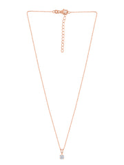 1 Carat Solitaire Pendant Necklace In Rose Gold For Women
