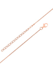 Ornate Jewels Rose Gold Blue Sapphire Deer Necklace For Women-3