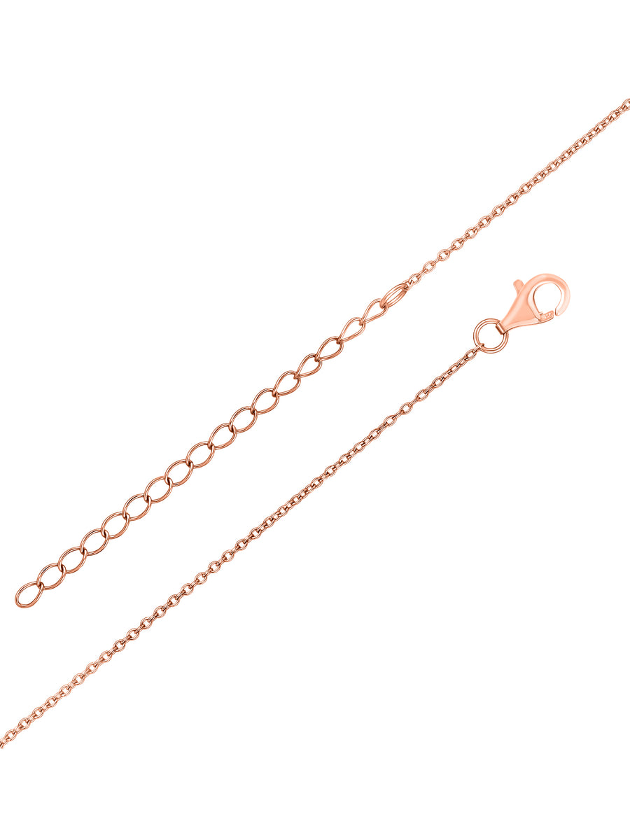 Ornate Jewels Rose Gold Blue Sapphire Deer Necklace For Women-3