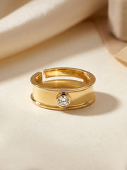 Timeless Spark American Diamond Silver Ring For Men