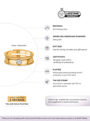 Radiant Love American Diamond Silver Ring