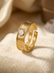 Radiant Love American Diamond Silver Ring