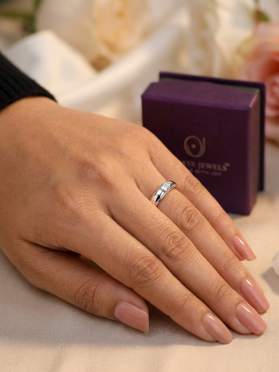 0.2 Carat Adjustable Minimalist Ring For Women