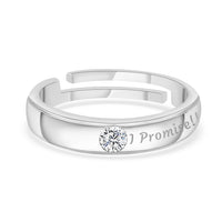 0.2 Carat Adjustable Minimalist Silver Ring for Women