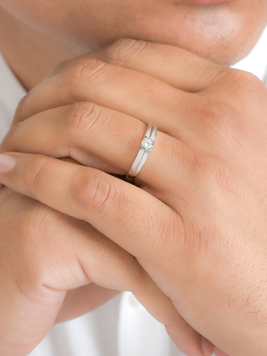 Adjustable Solitaire Band Ring For Men – Ornate Jewels