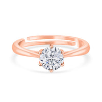 1.5 Carat Adjustable Rose Gold Ring
