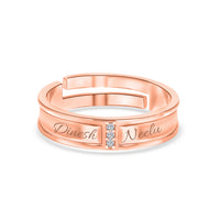 Rose Gold Plated Adjustable Band Ring for Men