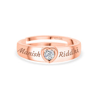 0.2 Carat Rose Gold Heart Solitaire Ring For Women