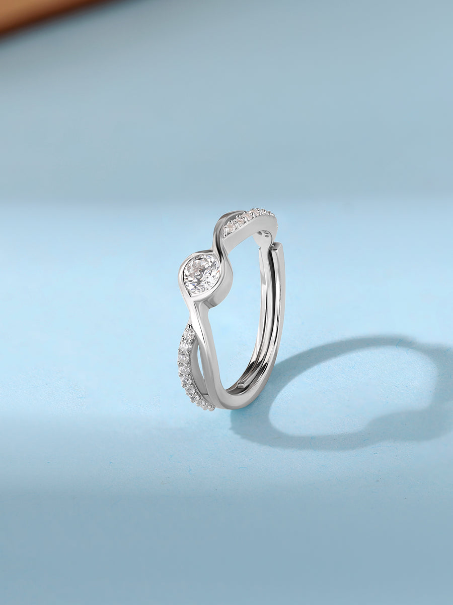 0.40 Carat American Diamond And Pure 925 Sterling Silver Ring For Women