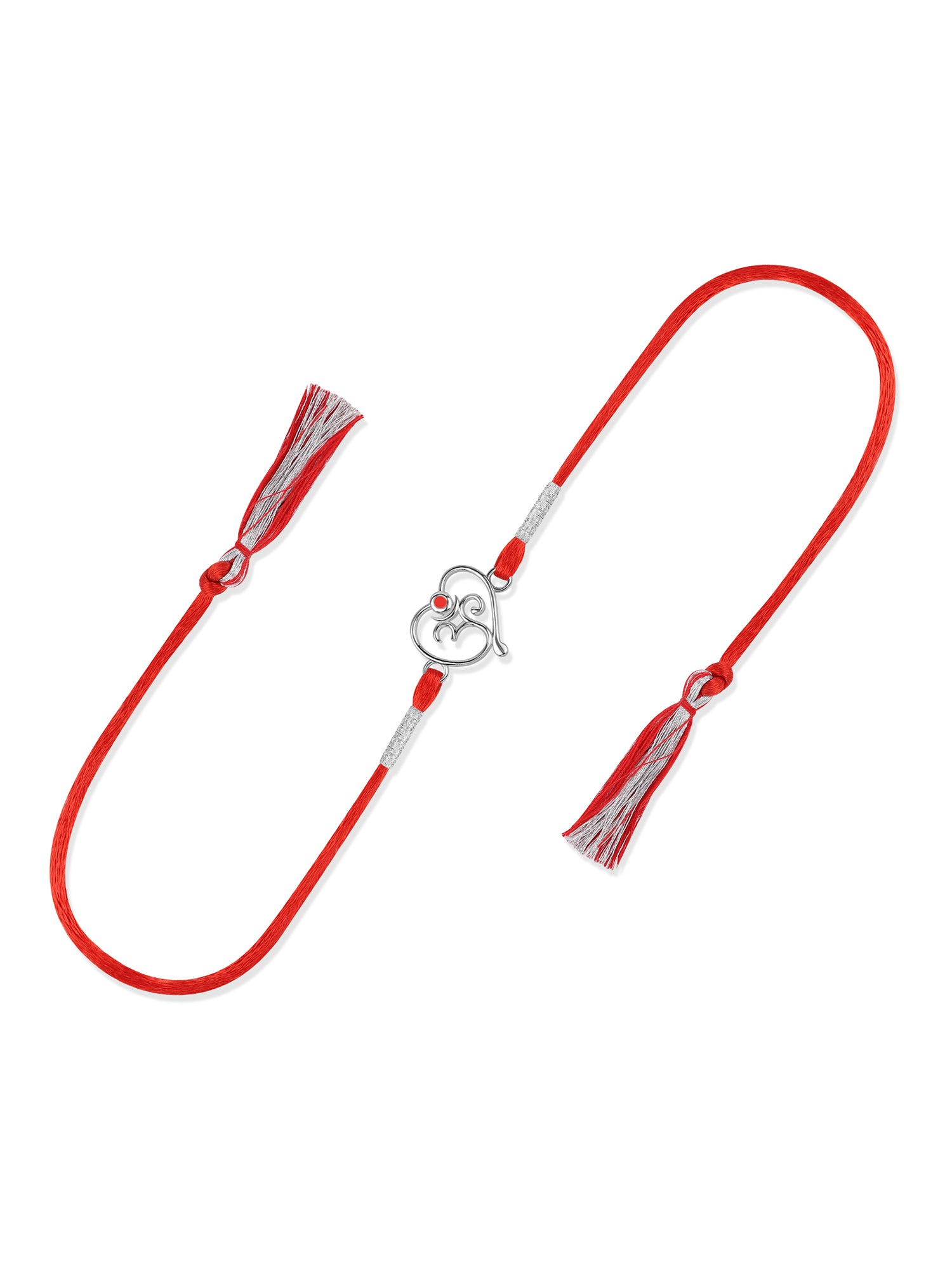 Om Enamelled 925 Silver Rakhi For Brother — Raksha Bandhan 2026