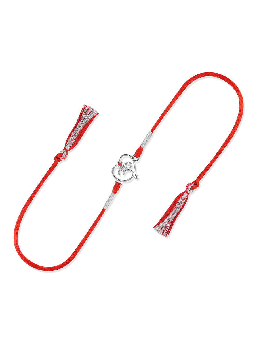 Om Enamelled 925 Silver Rakhi For Brother — Raksha Bandhan 2026