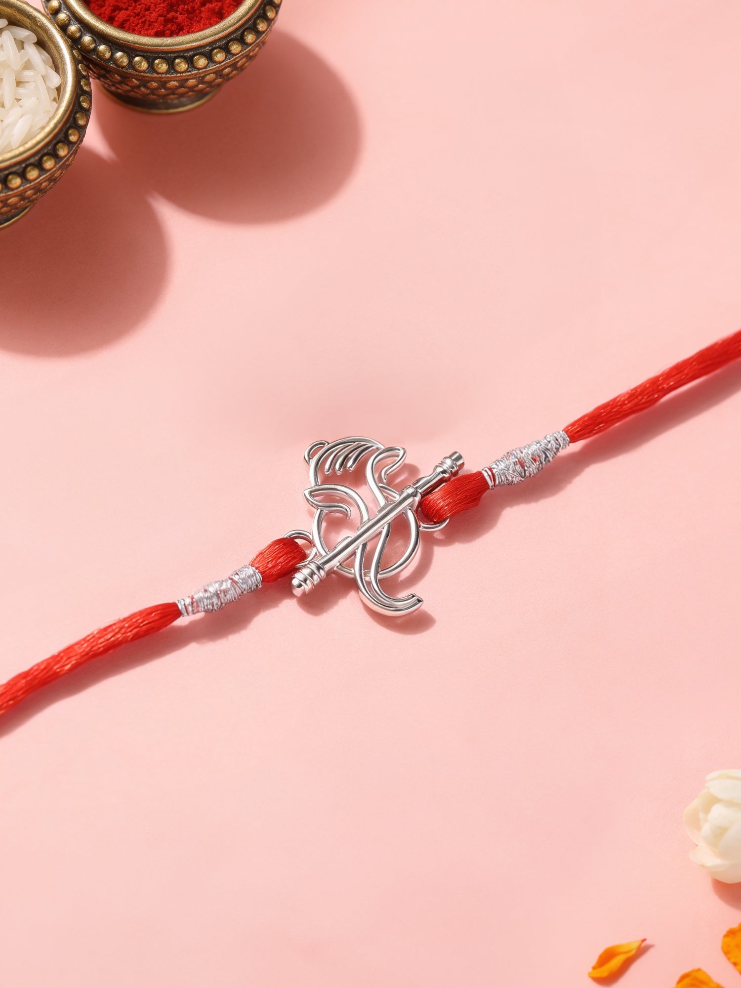Ganesha Silver Rakhi For Brother
