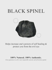 Black Spinel Bolo Bracelet