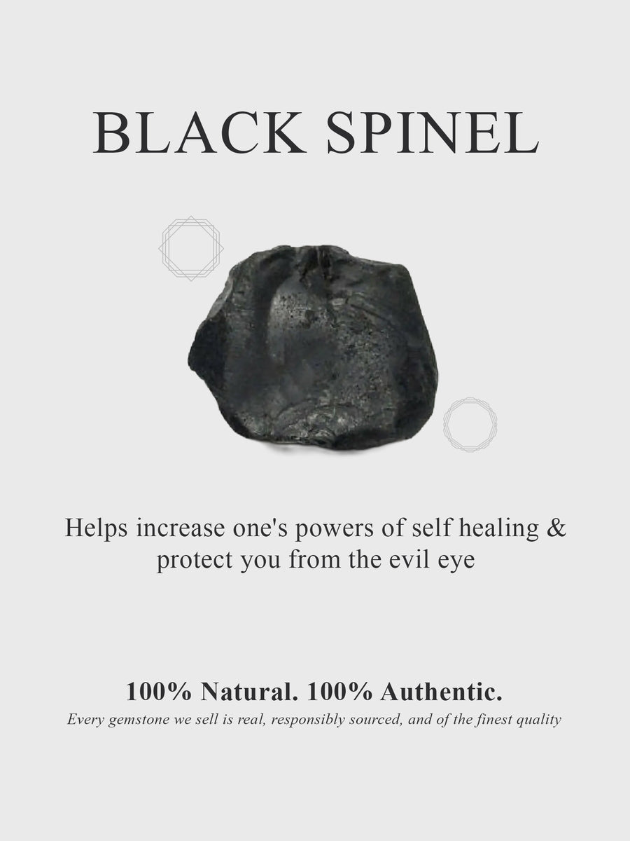 Black Spinel Bolo Bracelet