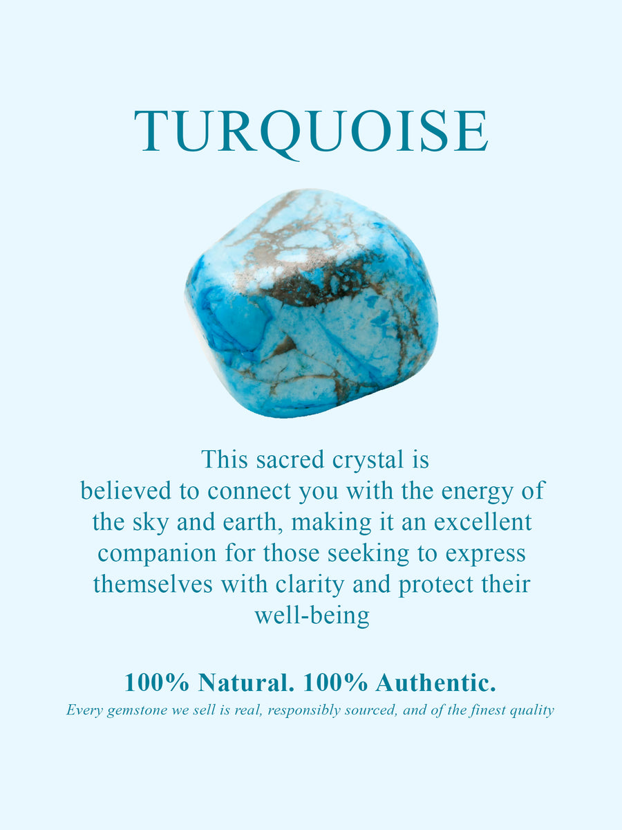 Turquoise Horseshoe Gold Pendant with Chain