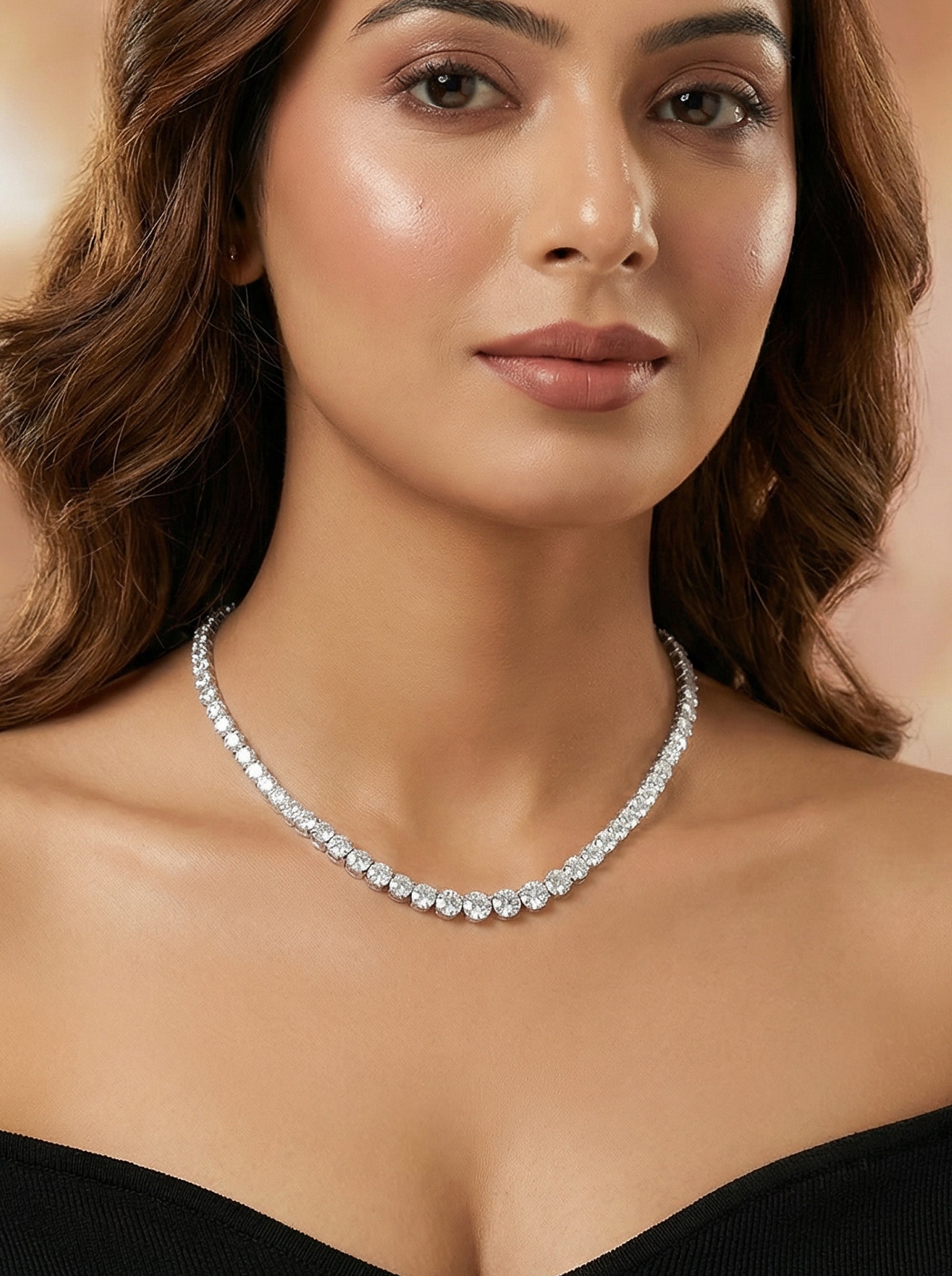 buy pure silver jewellery with american diamonds